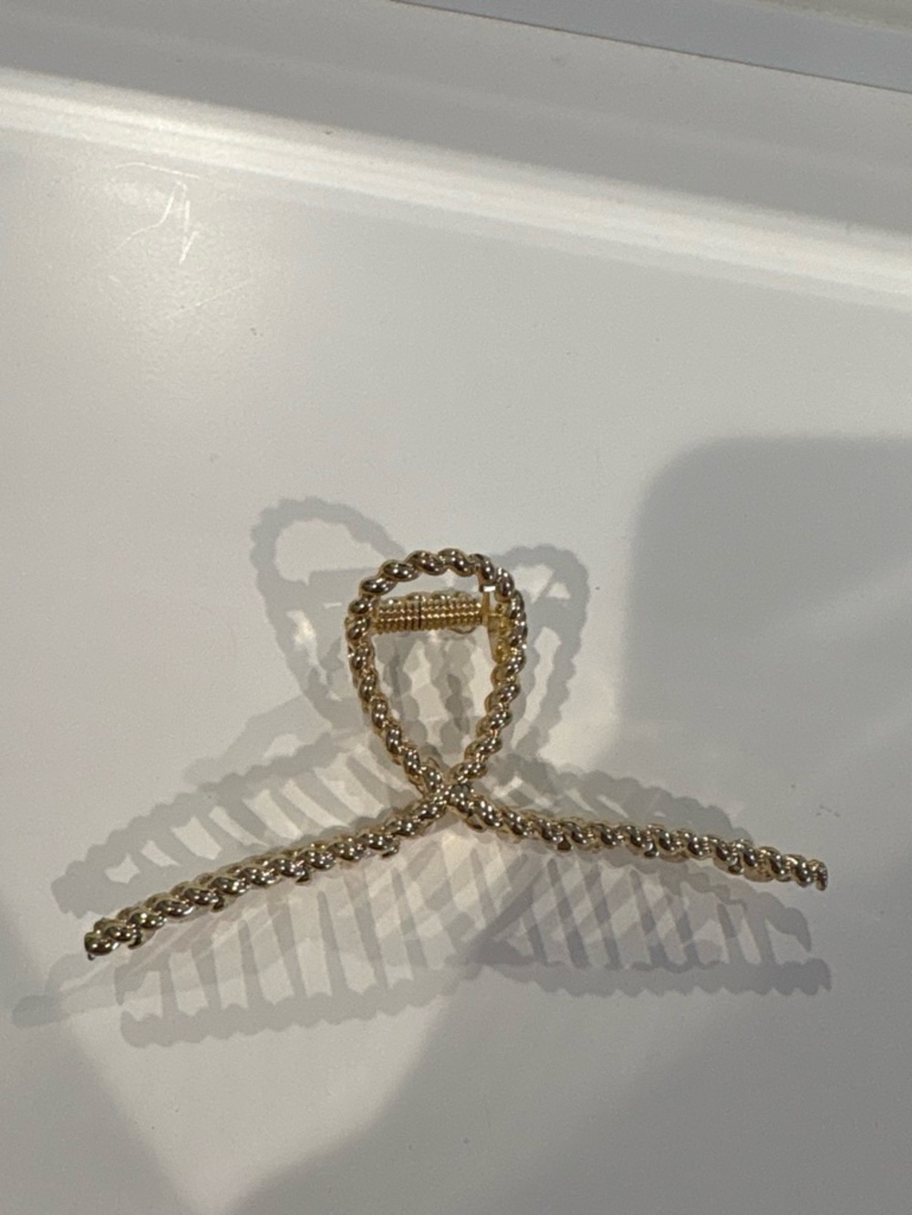 aerie Gold Twisted Rope Hair Claw Clip
